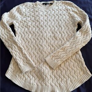 JEANNE PIERRE‎ Textured Knit Cream Sweater